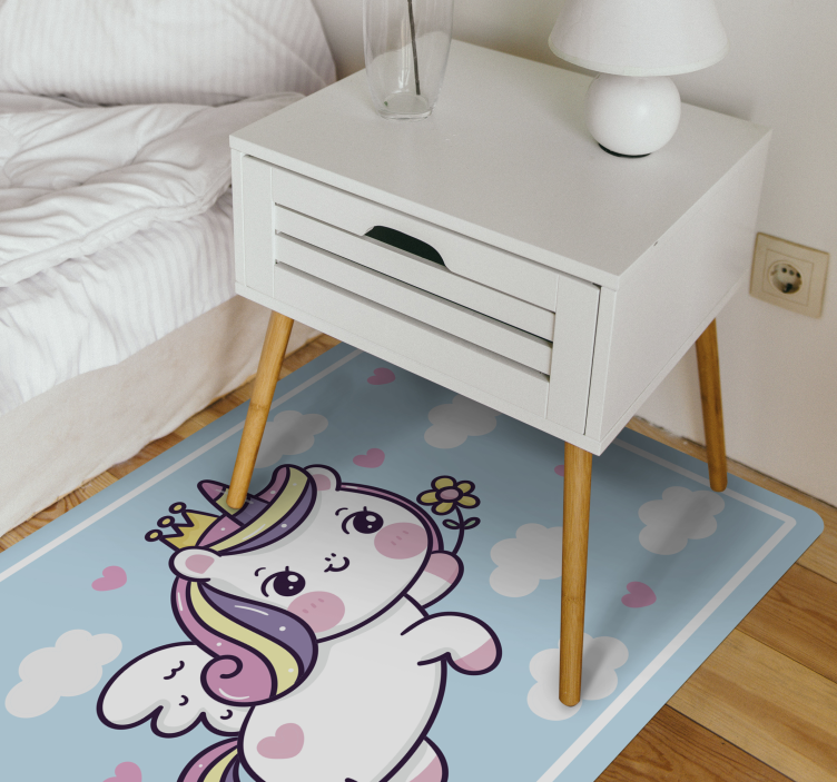 Cute Unicorn Fantasy kids vinyl rug - TenStickers