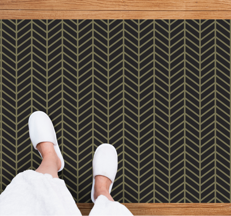 Herringbone Striped Pattern stripes vinyl rug - TenStickers