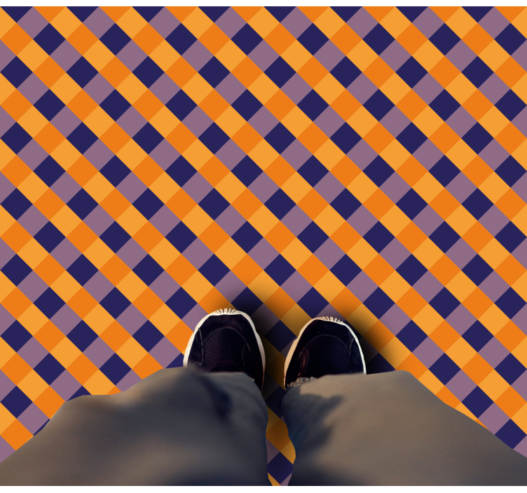 Diagonal Color Blocks stripes vinyl rug - TenStickers