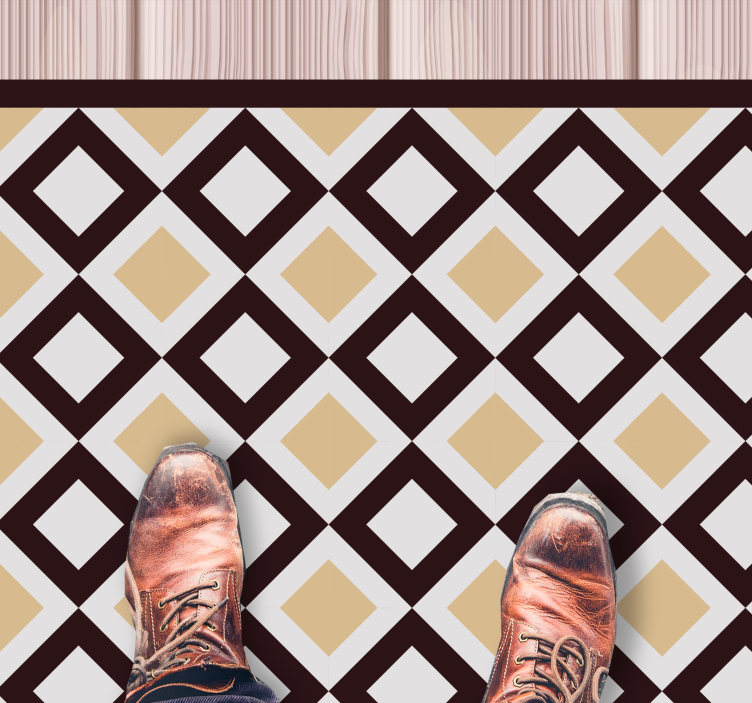 Diamon element geometric vinyl rug - TenStickers