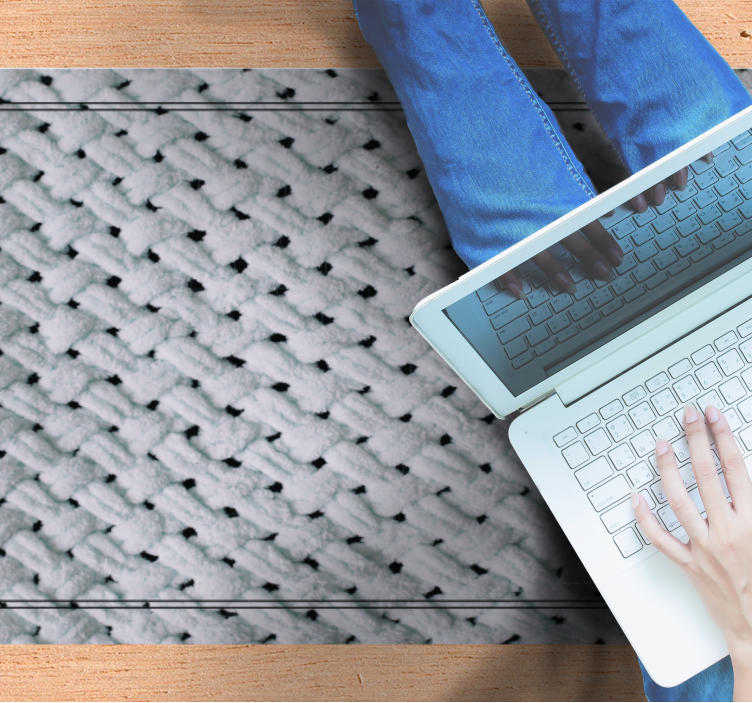 Elegant Knit Pattern texture vinyl rug - TenStickers