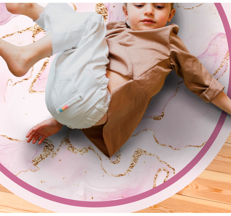 Elegant Pink Swirl marble vinyl rug - TenStickers