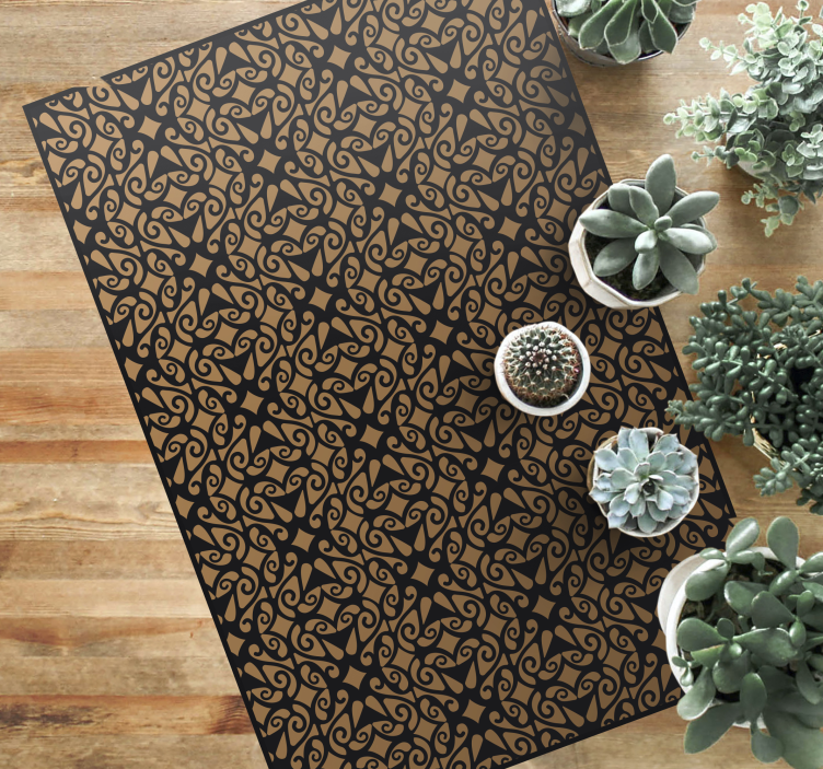 Elegant Swirl Patterns texture vinyl rug - TenStickers