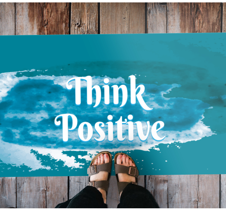 Embrace Optimism custom vinyl rug - TenStickers