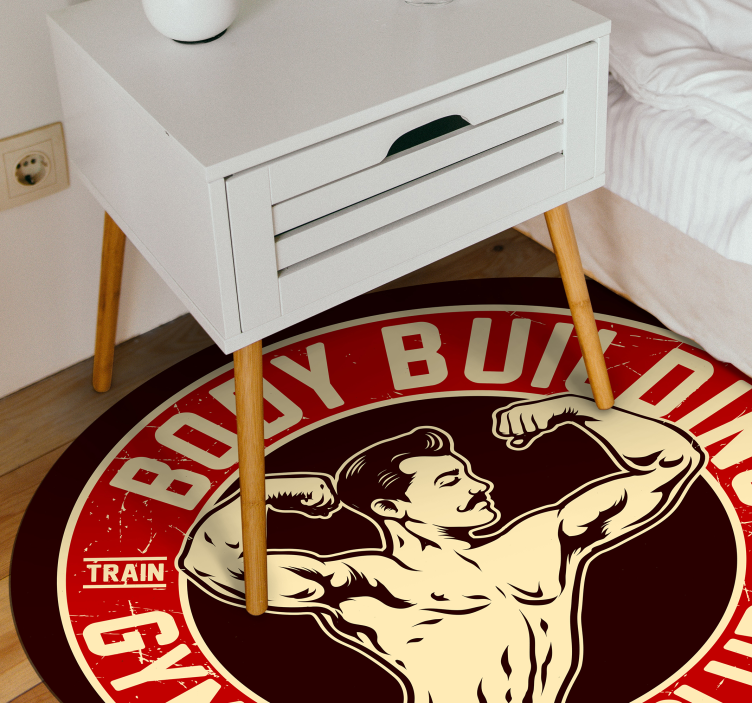 Fitness Club Emblem teenage bedroom vinyl rug - TenStickers