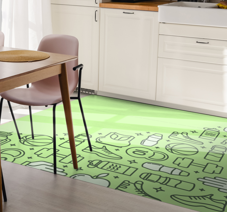 Fitness Paraphernalia kids vinyl rug - TenStickers