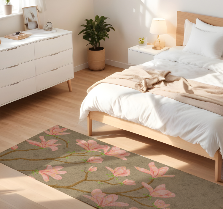 Floral Blossom Display flower vinyl rug - TenStickers