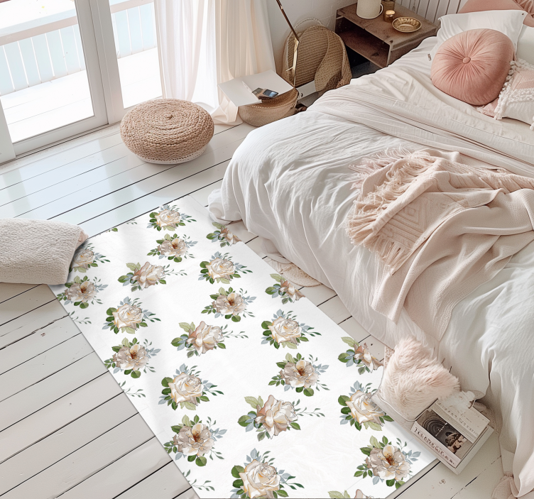 Floral Elegance Underfoot vinyl carpet roses - TenStickers