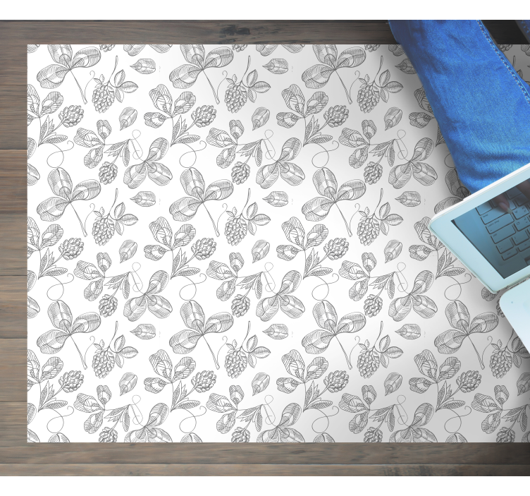 Floral Embroidery floral rug - TenStickers