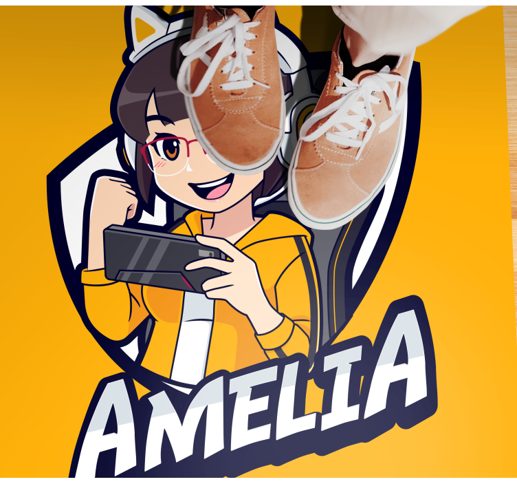 Custom gaming portrait teenage bedroom vinyl rug - TenStickers