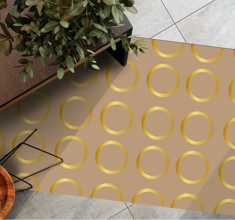 Geometric Circular Pattern stripes vinyl carpet - TenStickers