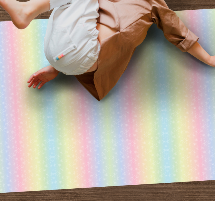 Glitter rainbow sky teen vinyl rug - TenStickers