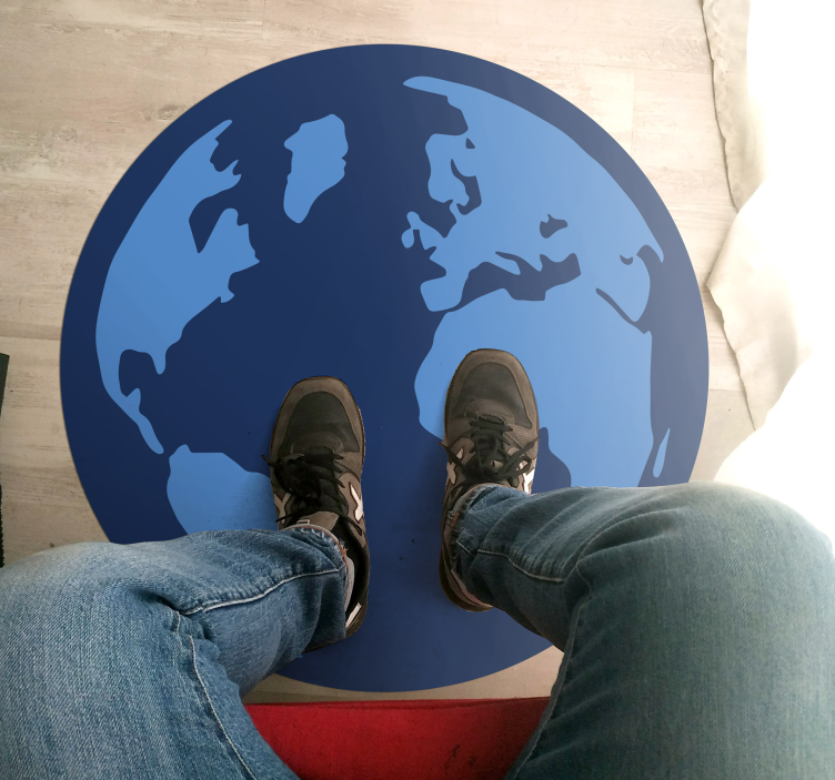 Globe Representation world map vinyl rug - TenStickers