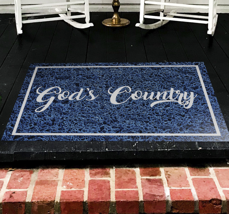 God's Country Phrase custom vinyl rug - TenStickers