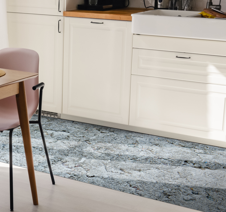 Grey Stone kitchen vinyl rug - TenStickers