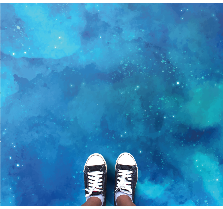 Nocturnal sky teenage bedroom vinyl rug - TenStickers