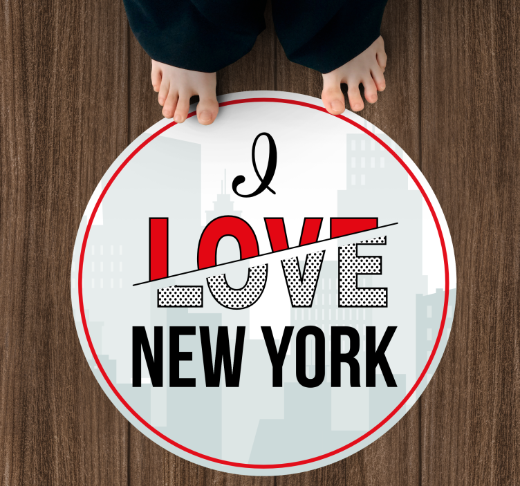 I LOVE NEW YORK custom vinyl rug - TenStickers