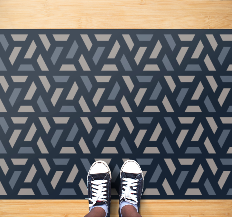 Interlocking Angles geometric vinyl rug - TenStickers