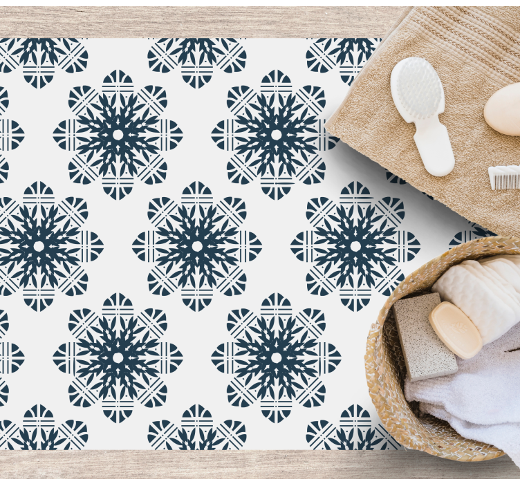 Intricate snowflake Christmas vinyl rug - TenStickers