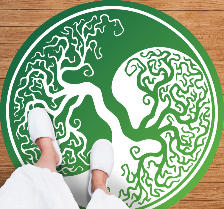 Intricate Tree Design nature vinyl rug - TenStickers