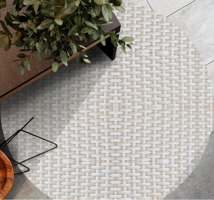 Grey lattice effect texture vinyl rug - TenStickers