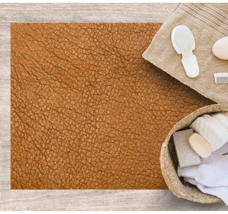 Leather-Like Surface texture vinyl rug - TenStickers