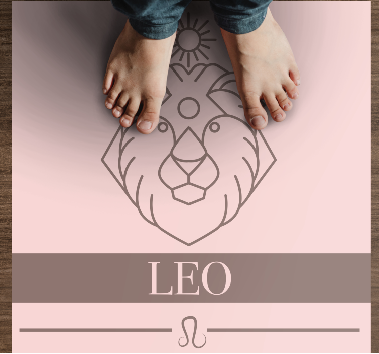 Leo Zodiac Sign custom vinyl rug - TenStickers