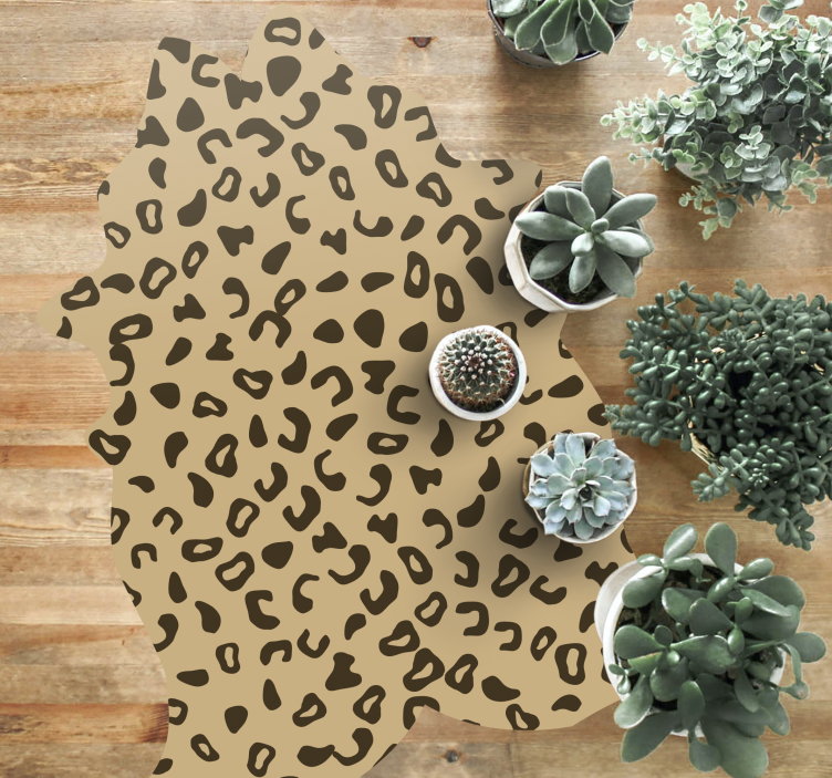 Leopard form pattern animal print vinyl rug - TenStickers