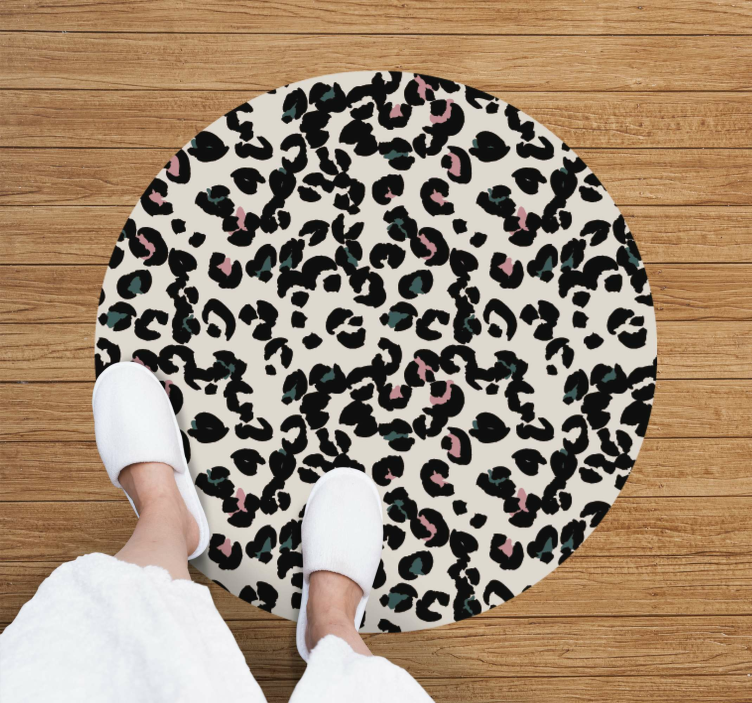 Leopard Spot Pattern animal print vinyl rug - TenStickers