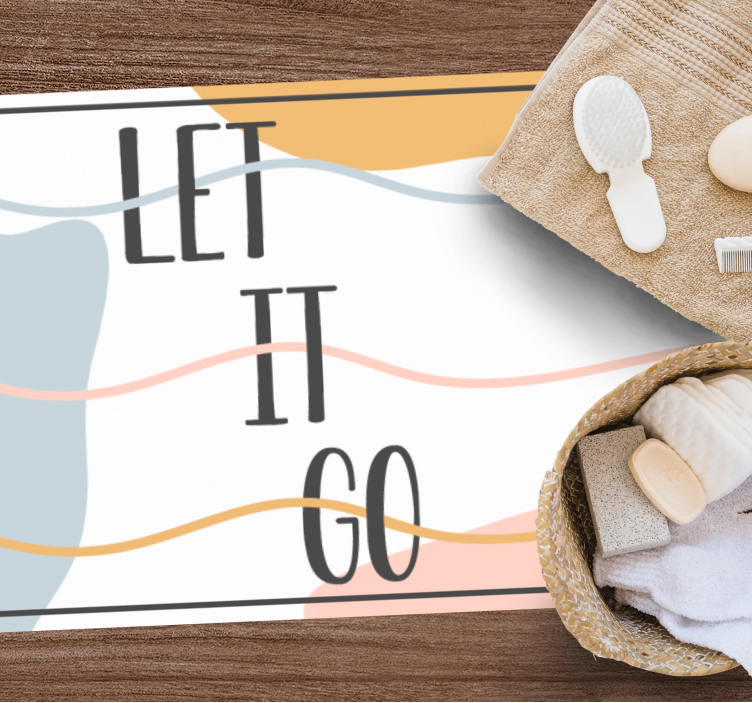 LET IT GO custom vinyl rug - TenStickers