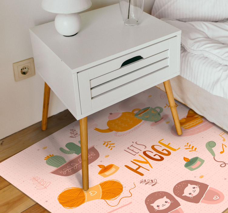 Let's hygge cozy design teenage bedroom vinyl rug - TenStickers