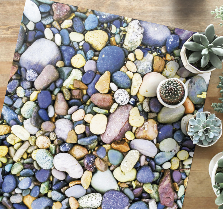 Little sea stones stone floor tiles - TenStickers