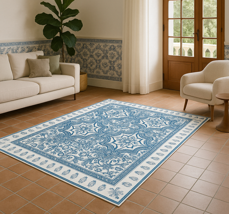 "Majorica" portuguese living room vinyl rug - TenStickers
