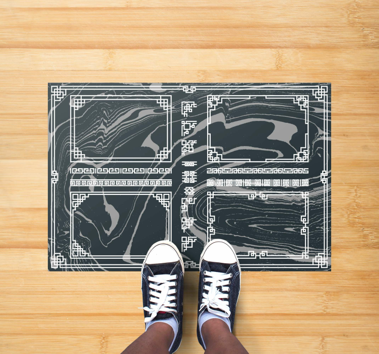 Marbled Textile marble vinyl rug - TenStickers
