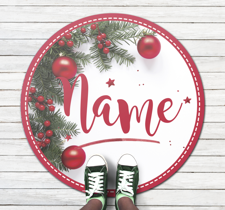 merry christmas personalised name - TenStickers