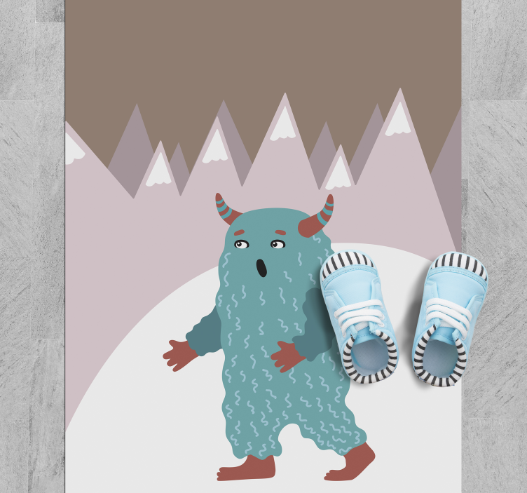 Nordic monster character kids vinyl rug - TenStickers