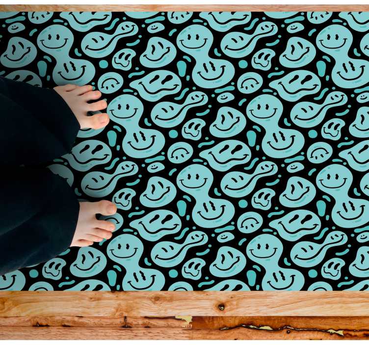 Mood Smiley Characters kids vinyl rug - TenStickers
