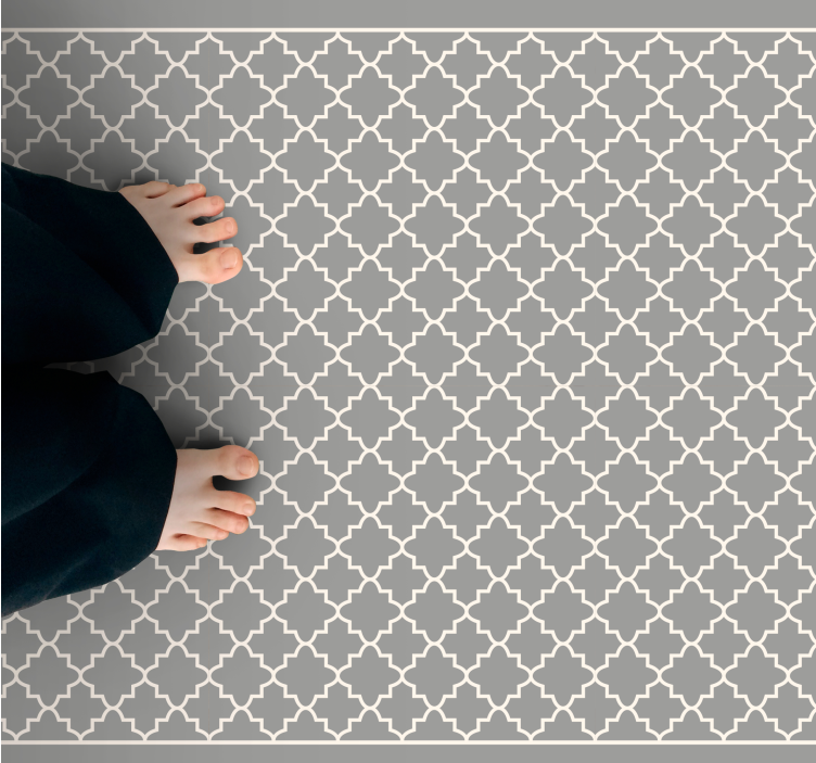 Moroccan Trellis minimal vinyl rug - TenStickers