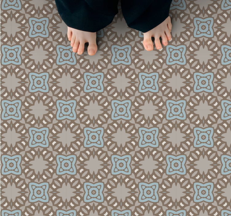 Mosaic vinyl rug mosaic design - TenStickers