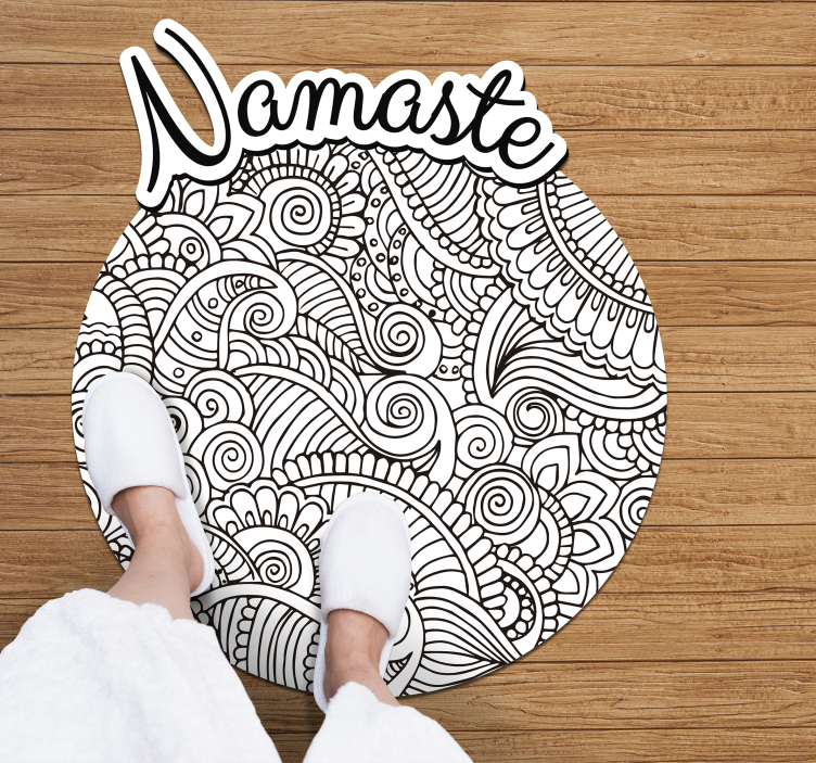 Namaste Circular mandala vinyl rug - TenStickers