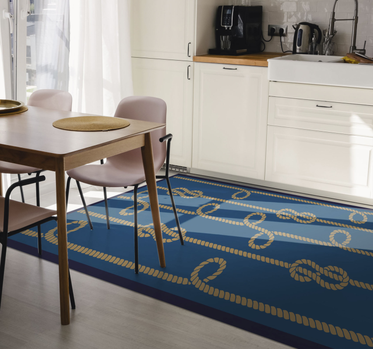 Nautical Knots Pattern texture vinyl rug - TenStickers
