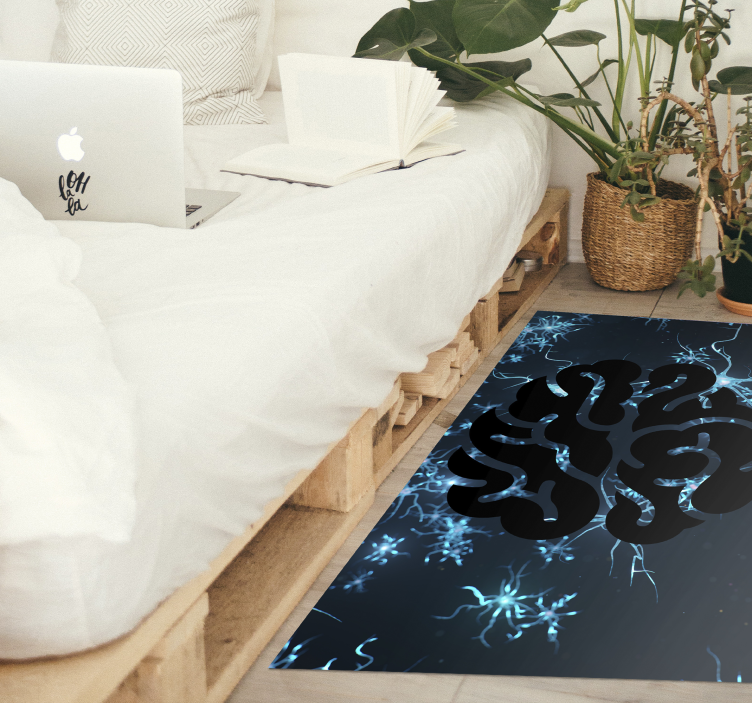 Neural Pathways texture vinyl rug - TenStickers
