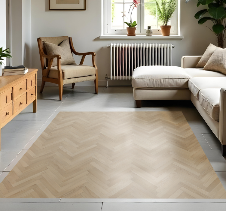 Parquet flooring wood effect vinyl rug - TenStickers