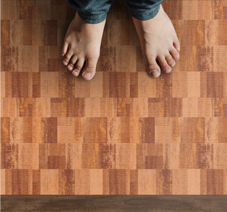 Parquet Illusion wood effect vinyl rug - TenStickers