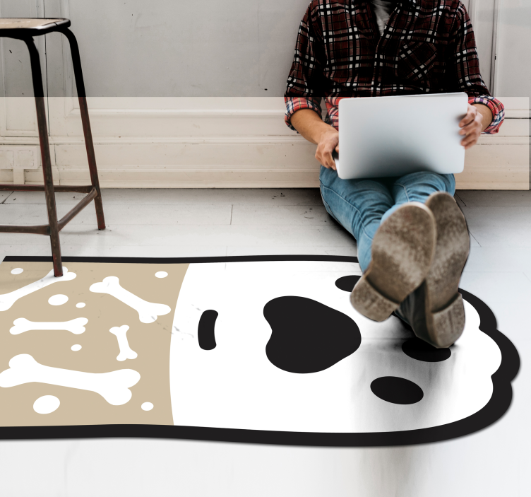 Paw Patterned Surface animal vinyl rug - TenStickers