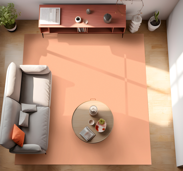 Peach fuzz rectangular vinyl carpet - TenStickers
