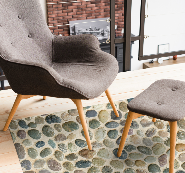 Pebble Artwork texture vinyl rug - TenStickers