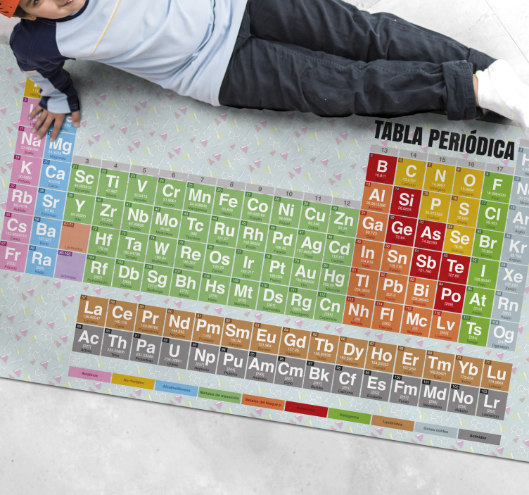 Periodic table kids vinyl rug - TenStickers