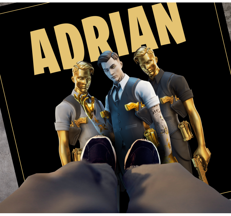 Custom trio characters teenage bedroom vinyl rug - TenStickers