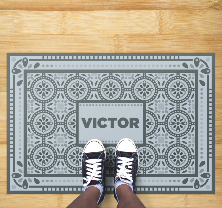 Personalized Mosaic custom vinyl rug - TenStickers